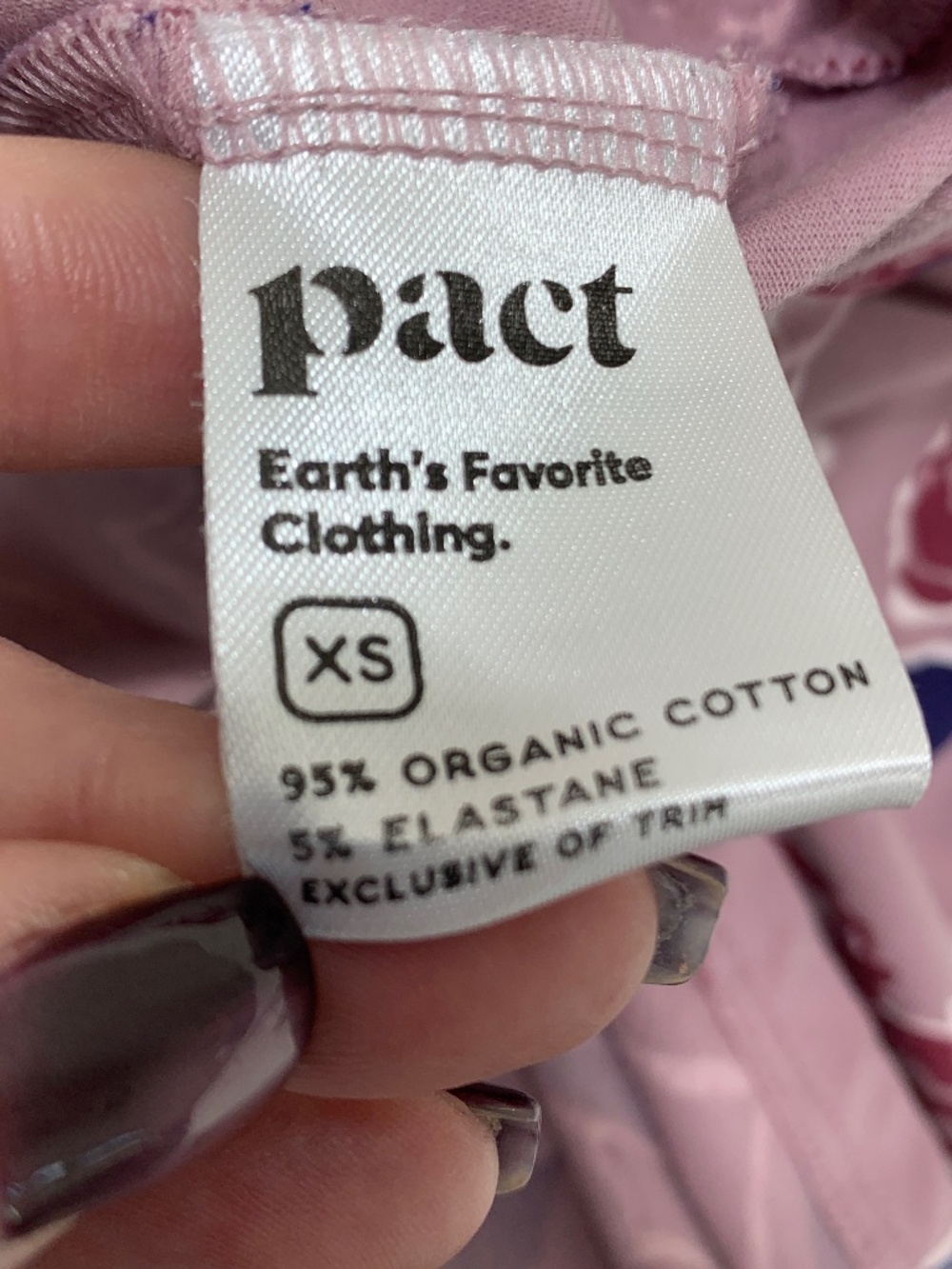 Pact Fit & Flare Gathered Halter Dress in Fresh Flora Lavender Haze Sz XS - Picture 12 of 15